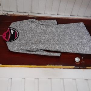 Loft shift dress sz 10 with black white & sudle red throughout